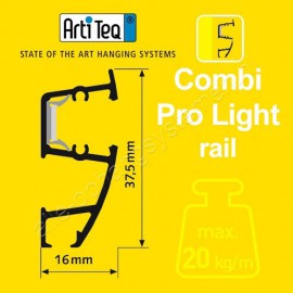 Artiteq combi rail pro light wit 200cm incl ophangmateriaal